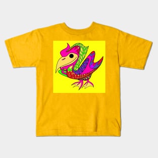 dodo pelican bird ecopop pattern Kids T-Shirt